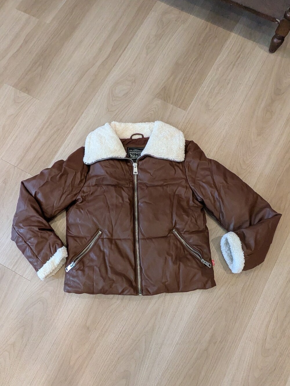 Levi Brown Jacket With Sherpa Size M